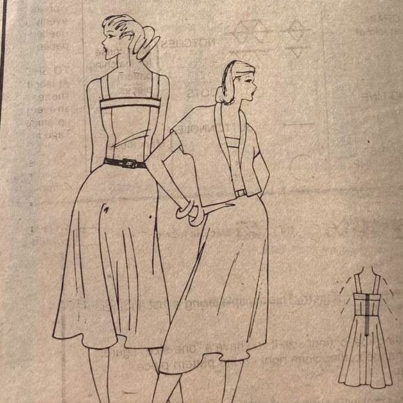 Simplicity 5971 Pattern Sundress Jacket Miss 10-14 Bolero Vaca Resort Unlined - Picture 4 of 7